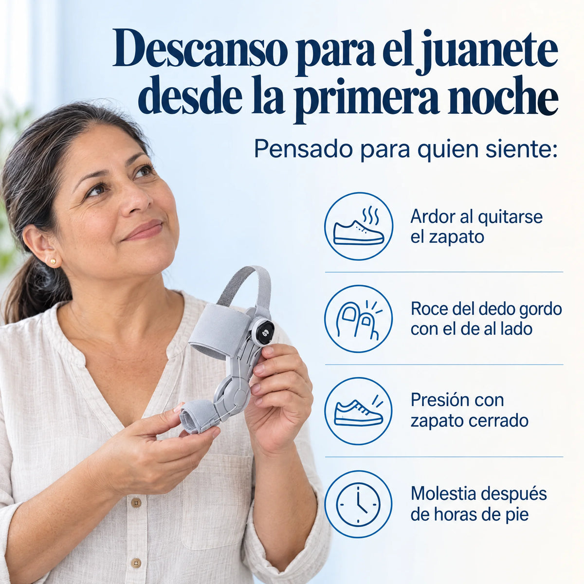 Corrector de Juanete con Perilla Ajustable