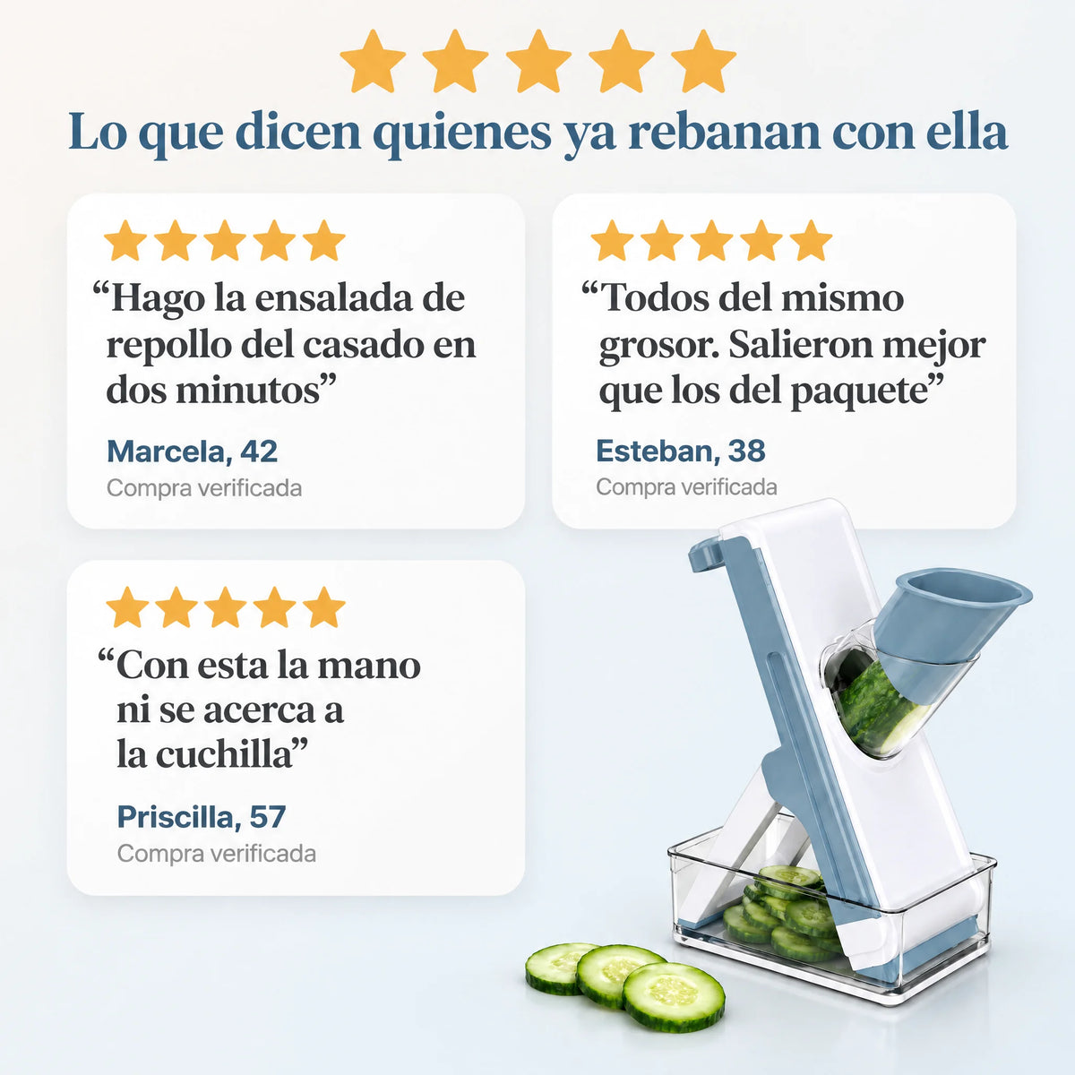 Mandolina Segura para Verduras
