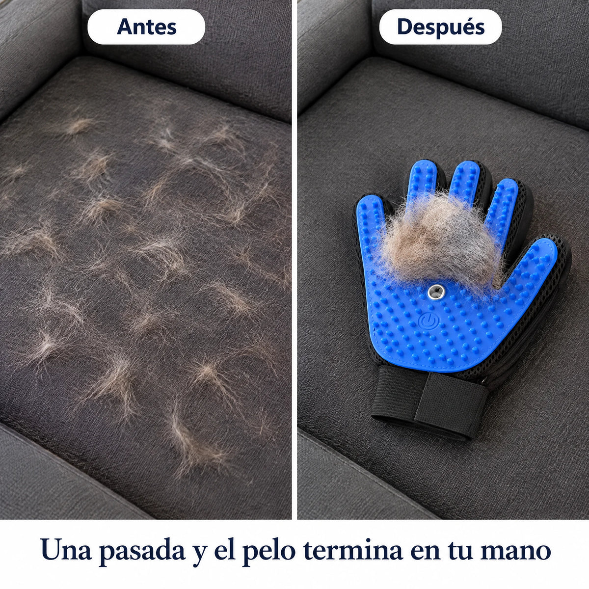 Guante Quitapelo con Rociador para Mascotas