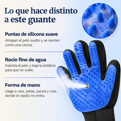 Guante Quitapelo con Rociador para Mascotas