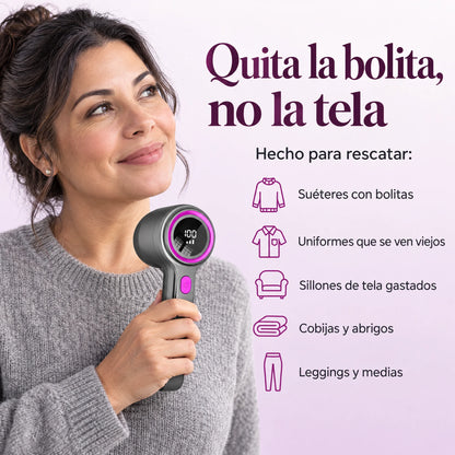 Removedor Eléctrico de Pelusas con Pantalla Digital