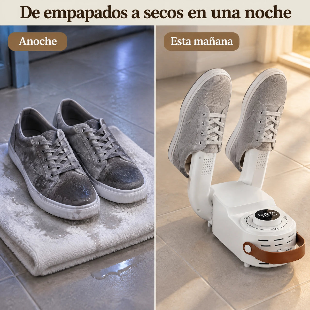 Secador de Zapatos Eléctrico Plegable con Temporizador