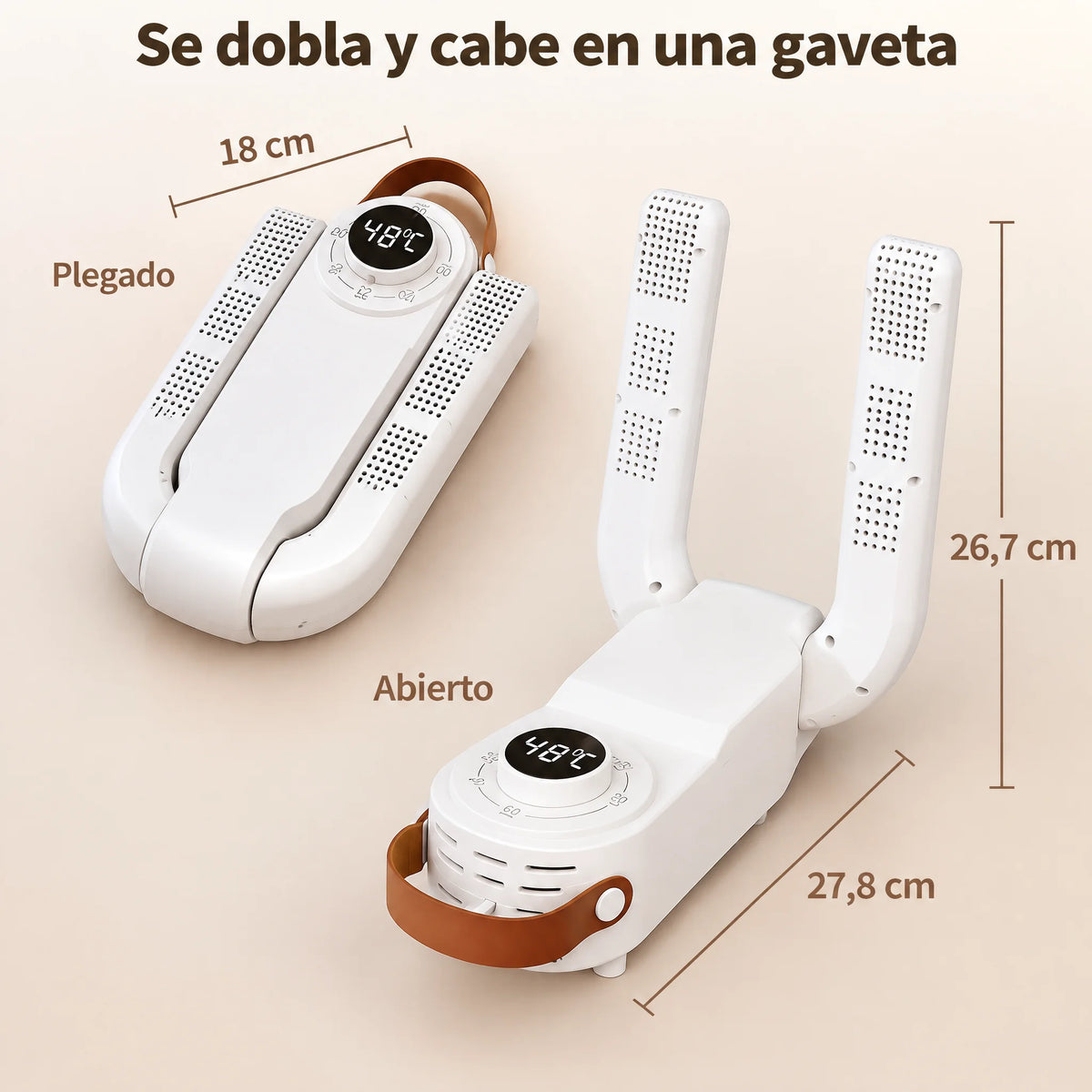 Secador de Zapatos Eléctrico Plegable con Temporizador